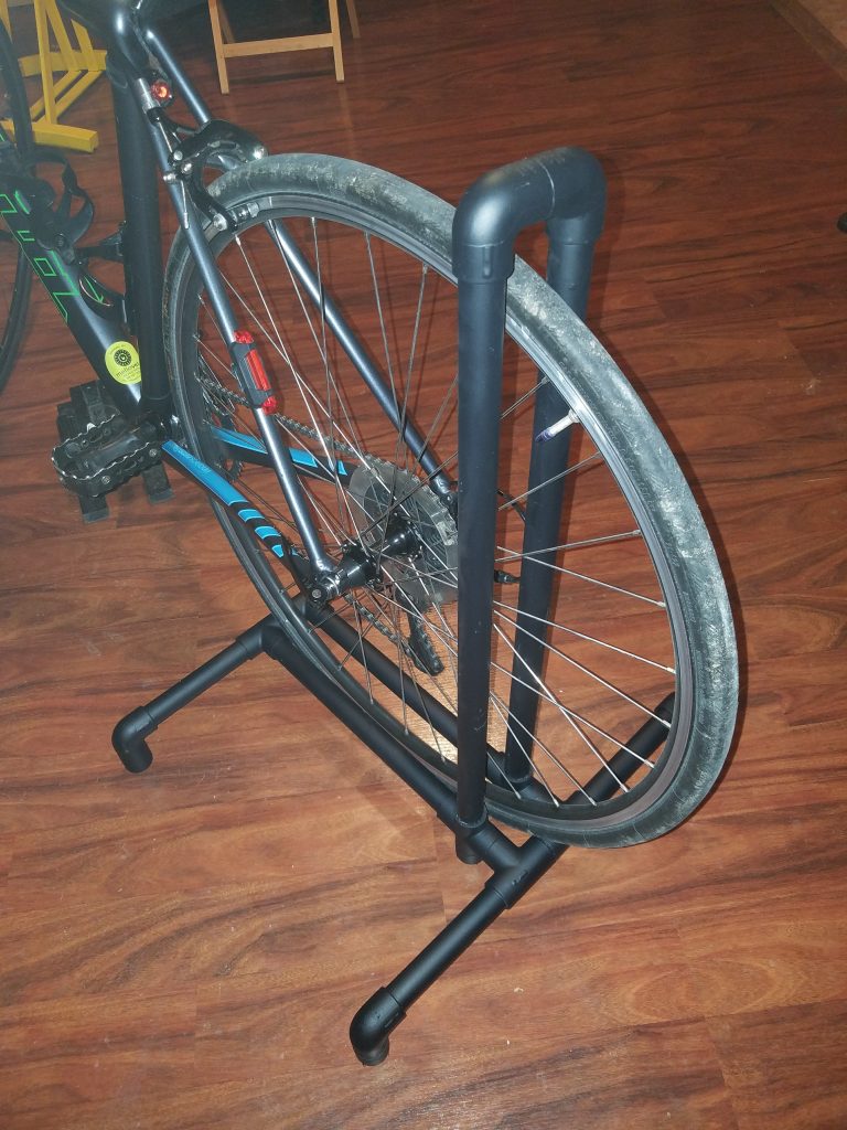 bike stand homemade